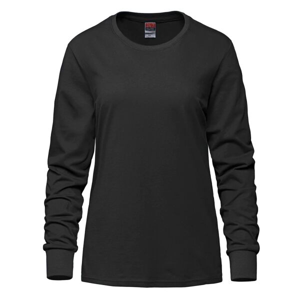 NoUpCharge - Ladies RING SPUN Combed Cotton Long Sleeve Crewneck T-Shirt Thumbnail