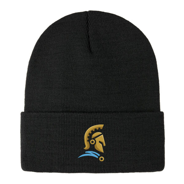 Embroidered Acrylic Knit Cuff Toque Thumbnail